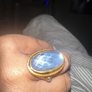 Julie Vos Gold and Blue Statement Ring